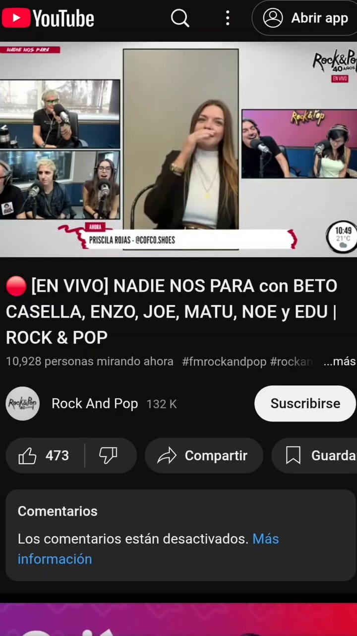 Priscila Rojas en diálogo con Beto Casella