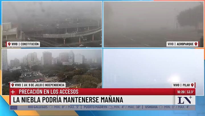 Niebla en el AMBA