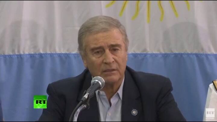 El ministro Oscar Aguad confirmó que encontraron el ARA San Juan - Fuente: RT