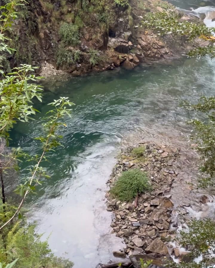 La cascada que visitaron Nico Occhiato y Flor Jazmín Peña