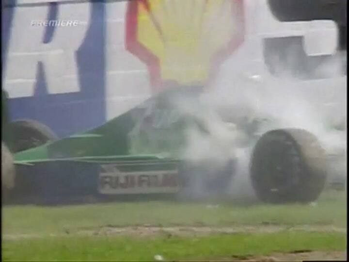 El accidente en Silverstone en 1991 - Fuente: YouTube