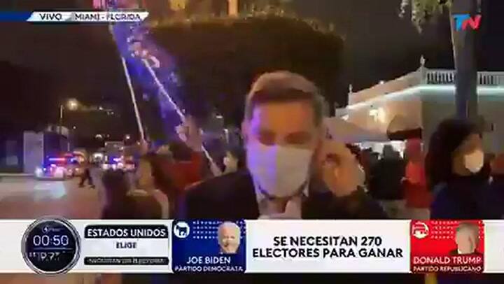 El blooper de Nelson Castro cubriendo las elecciones en EEUU: 'Perdemos, perdemos' - Fuente: TN