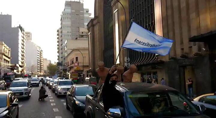Banderazo en el Abasto - Crédito: Hernán Zenteno