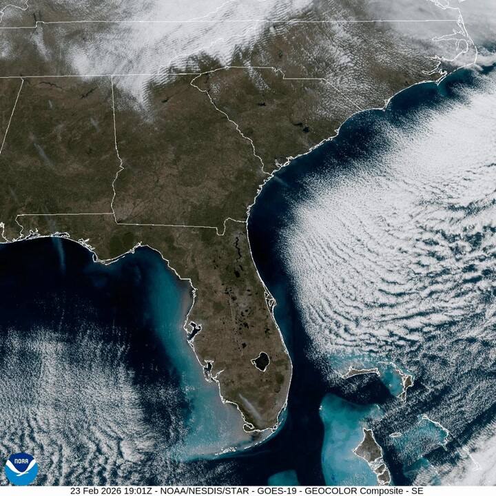 El frente frío pasa por Florida
