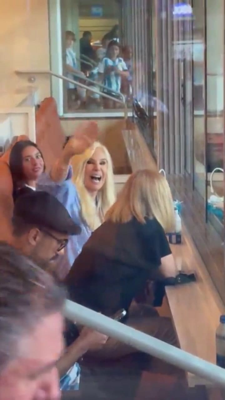 Susana Giménez estuvo presente en la victoria de Argentina ante Perú