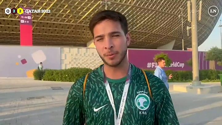 Hinchas argentinos después del debut de la Selección