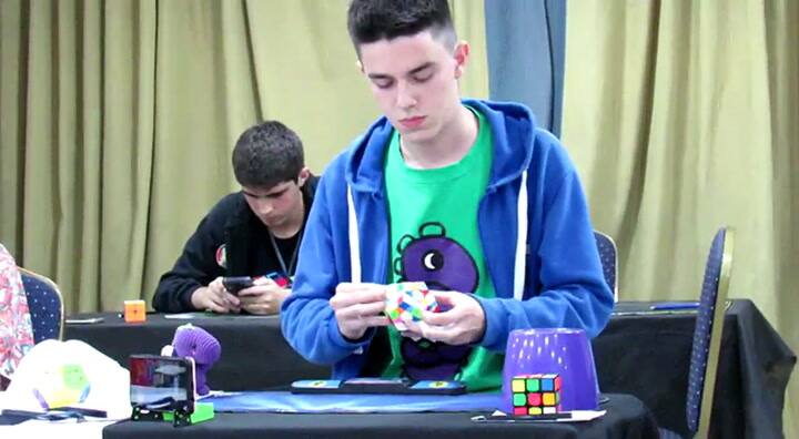 Leandro Martín López consiguió la mejor marca en Megaminx.