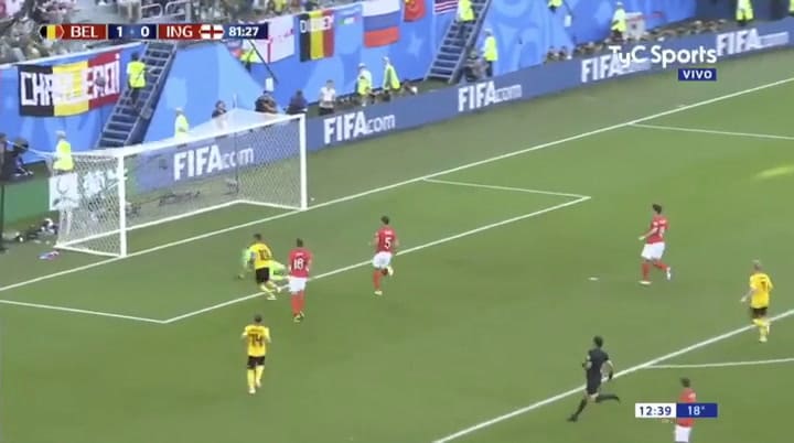 El 2 a 0 de Hazard para Bélgica - Fuente: TyC Sports