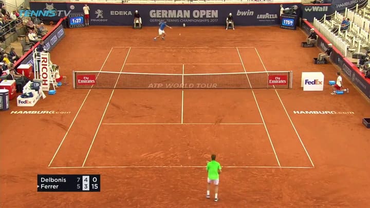 Federico Delbonis se anotó el gran triunfo del día ante David Ferrer