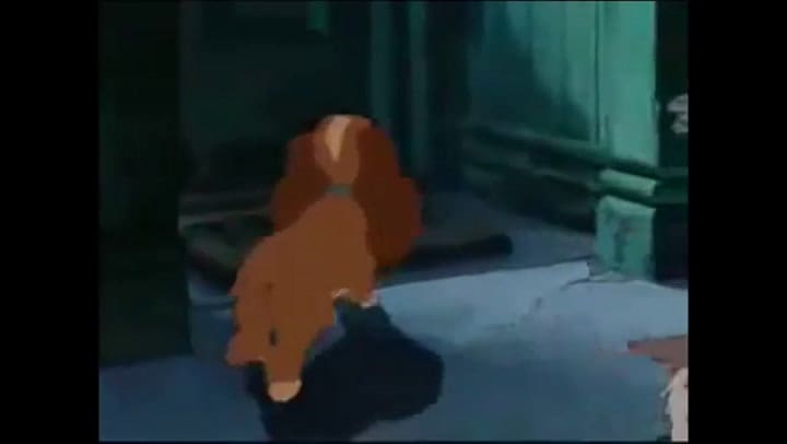 La dama y el vagabundo, escena del beso