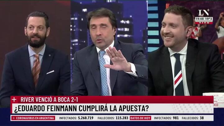 feinmann cumplió su apuesta