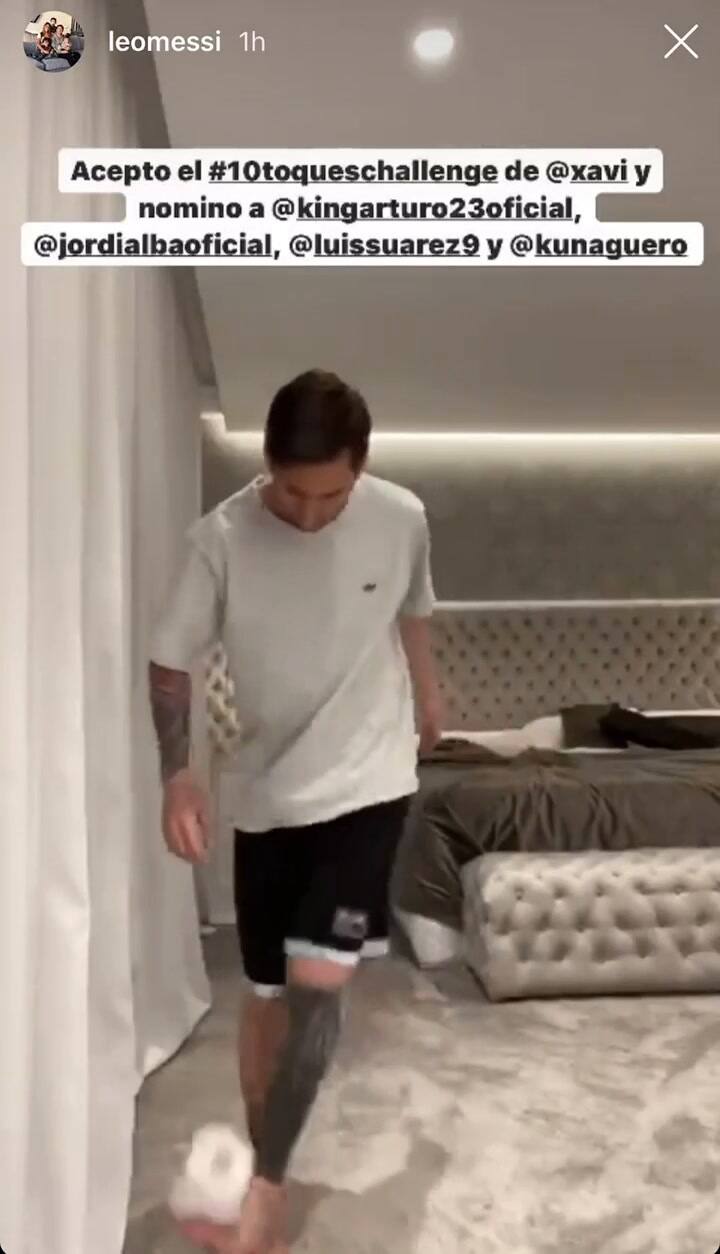 Leo Messi se suma al 10 toques challenge