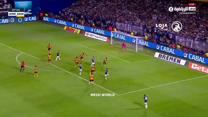 El cuarto gol para la Argentina fue hecho en contra por un jugador de Zambia