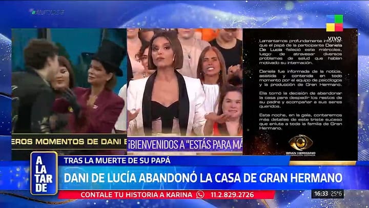Luis Ventura reveló que Daniela De Lucía lo llamó antes de entrar al reality