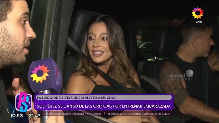 Sol Pérez habló de las críticas por entrenar embarazada: “Me molesta que desinformen”