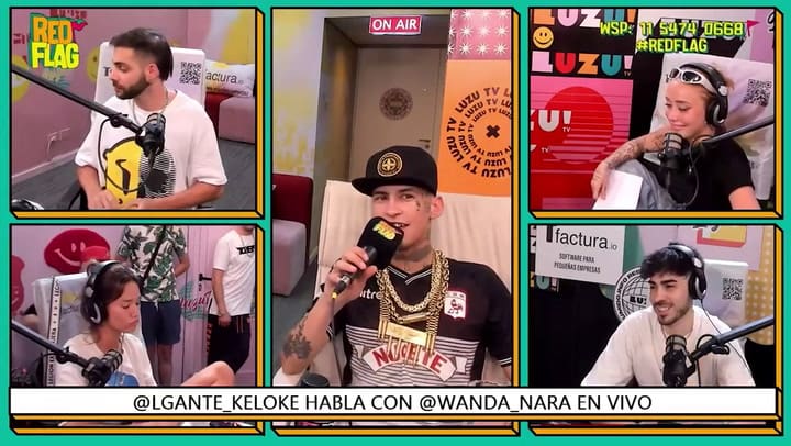 El picante reclamo de L-Gante a Wanda Nara en medio de una entrevista: “Ayer me dejaste plantado”