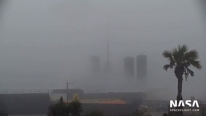 El momento de la explosión del cohete de SpaceX