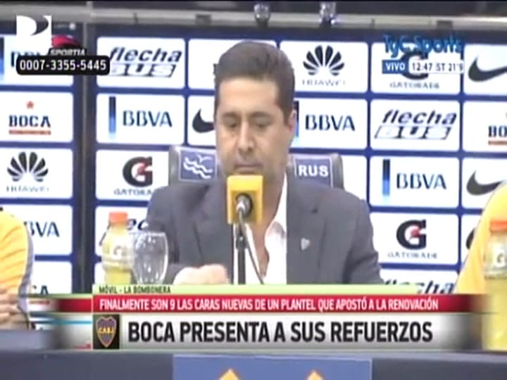 La presentación de los refuerzos de Boca
