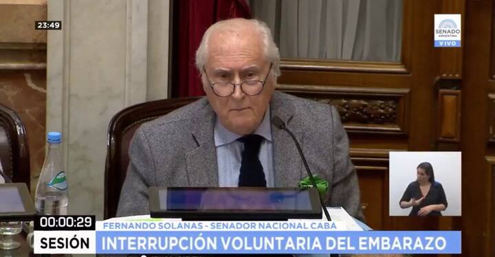 Pino Solanas y el reclamo a Michetti por prohibirle la entrada a Nora Cortiñas - Fuente: Senado TV