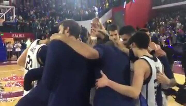 El festejo tras el triunfo - Fuente: Twitter