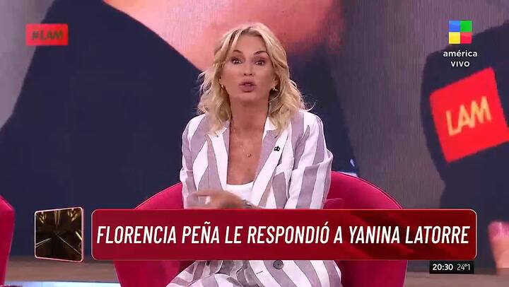 Yanina Latorre le respondio a Florencia Peña