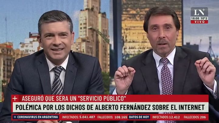 El pase 'cortado' entre Pablo Rossi y Eduardo Feinmann