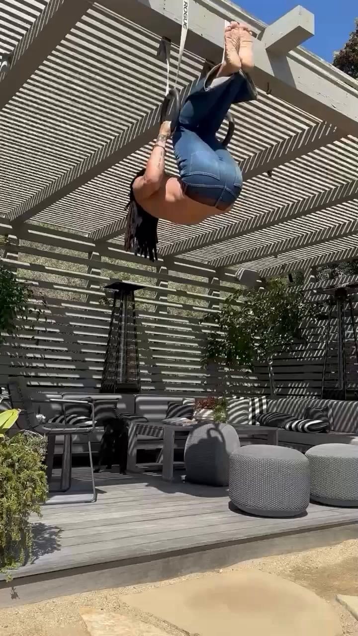 El entrenamiento al aire libre de Lenny Kravitz