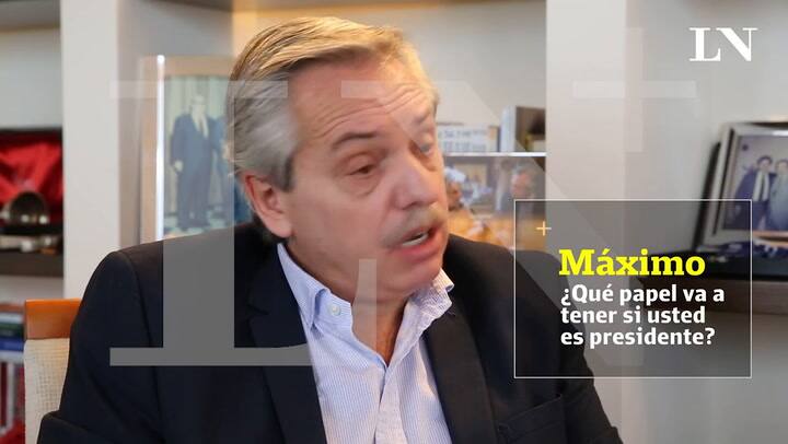 Alberto Fernández sobre el papel que ocupará Máximo Kirchner si llega a la presidencia