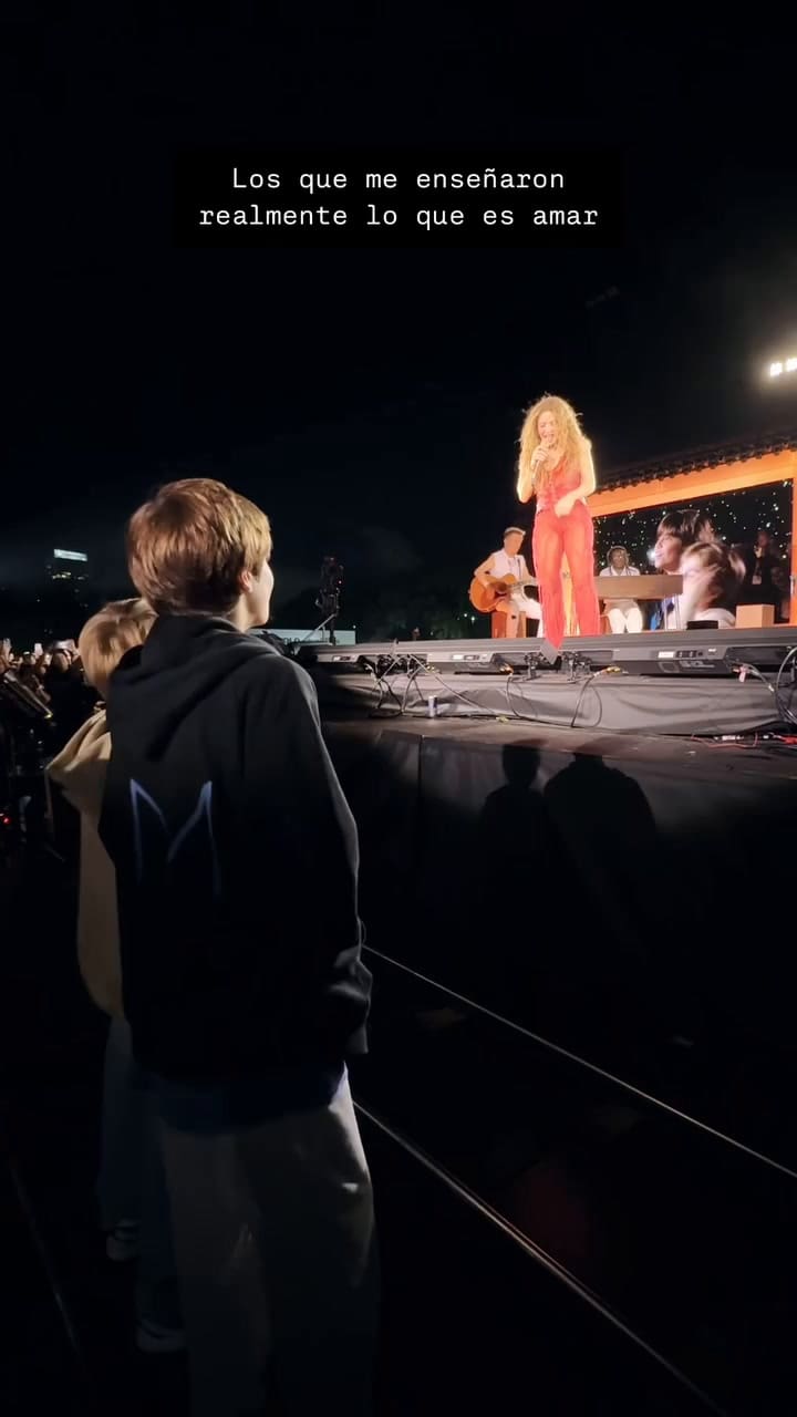 Shakira publicó una historia en Instagram del tierno momento