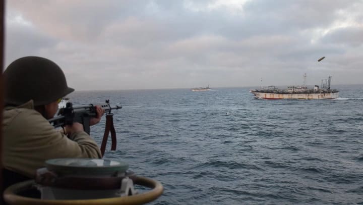 Persecución de un pesquero chino en el Mar Argentino
