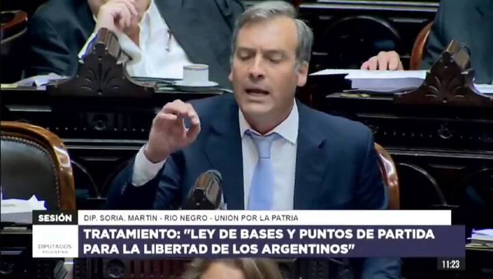 Soria: "Quieren darle facultades delegadas a un fantoche"