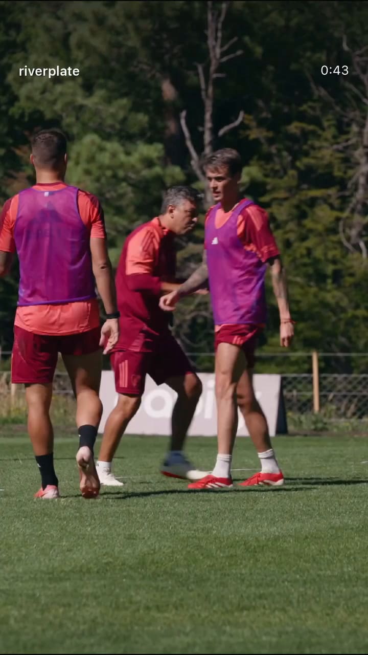La arenga de Marcelo Gallardo en un entrenamiento