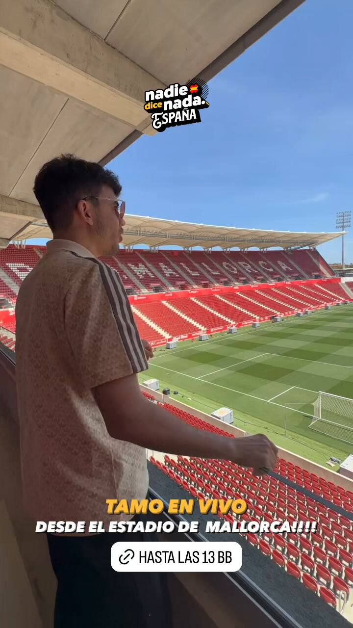 El elenco compartió las imágenes desde el estadio de Mallorca