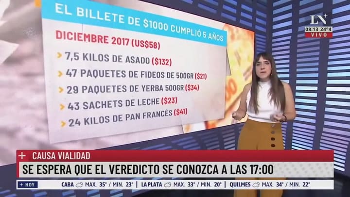 El billete de $1000 cumple cinco años