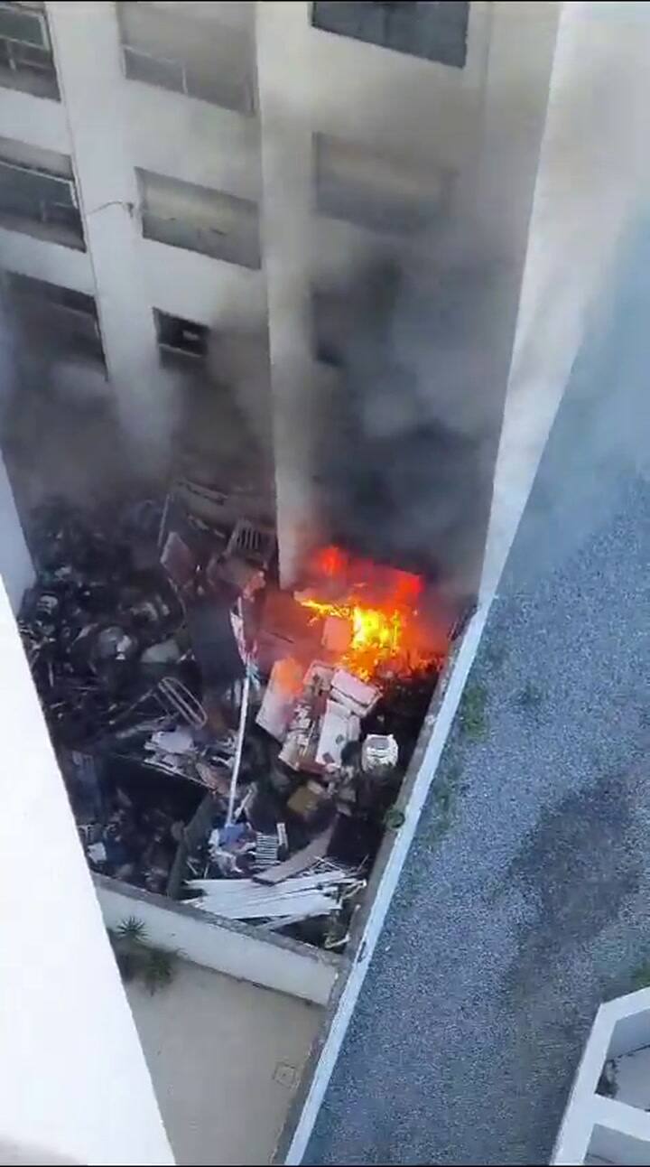 El incendio de un edificio en La Plata