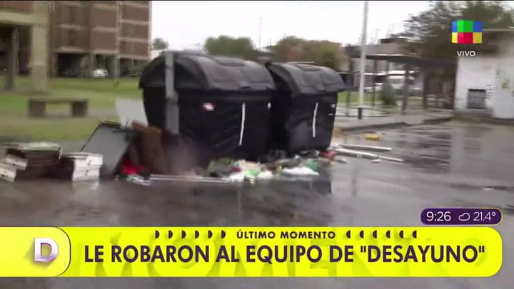 Cubrían la noticia de las inundaciones en Dock Sud y les robaron en vivo