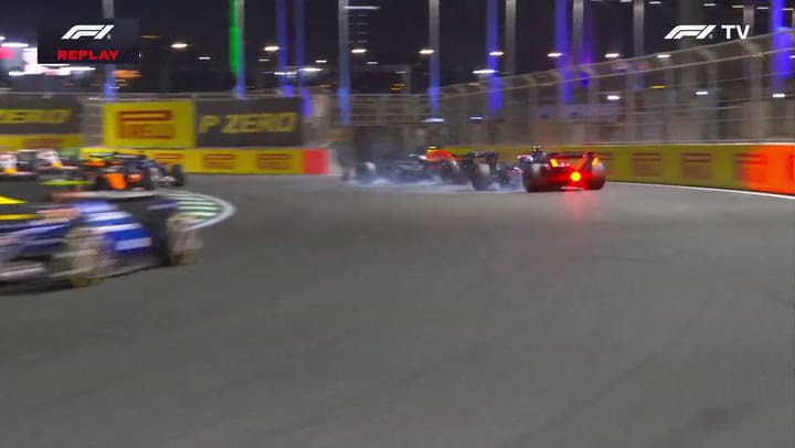 El accidente de Gasly con Tsunoda en Yedá