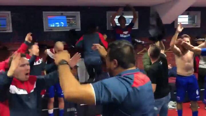 Los festejos del plantel de Tigre tras la victoria ante Atlético Tucumán - Fuente: Twitter