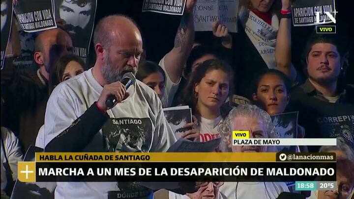Habló Sergio Maldonado, hermano de Santiago Maldonado en la marcha pidiendo por su desaparición con