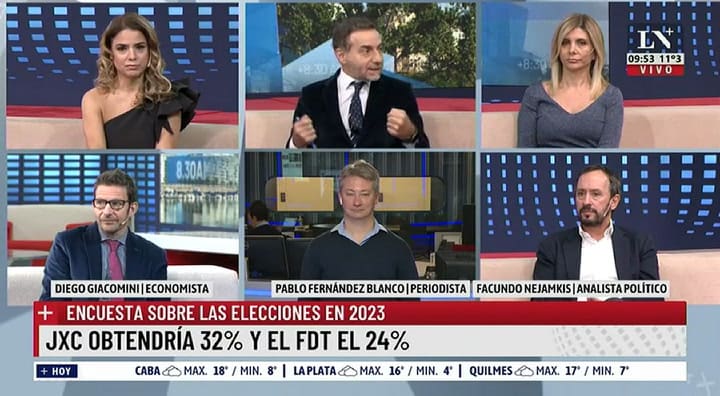 Diego Giacomini apuntó contra su exsocio Javier Milei en LN+: 'Es un mar de inconsistencias'