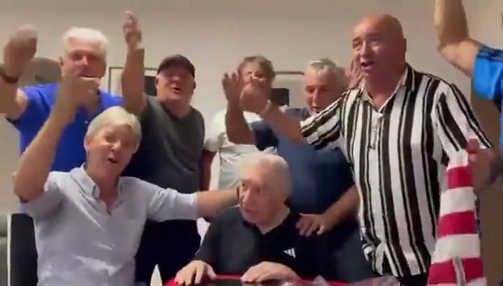 El festejo de viejas glorias de Estudiantes con Carlos Bilardo