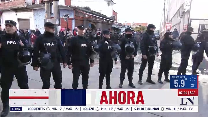 Reclamo de puesteros de La Salada