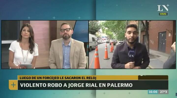 Rial contó cómo lo atacaron dos motochorros en Palermo