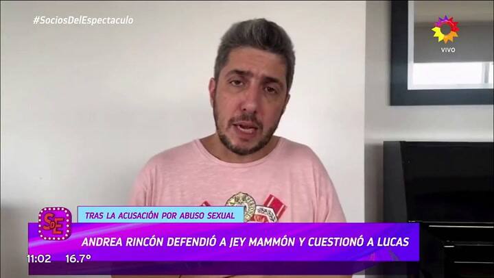 Andrea Rincón defendió a Jey Mammon tras la denuncia por abuso sexual: “Yo le creo a mi amigo”