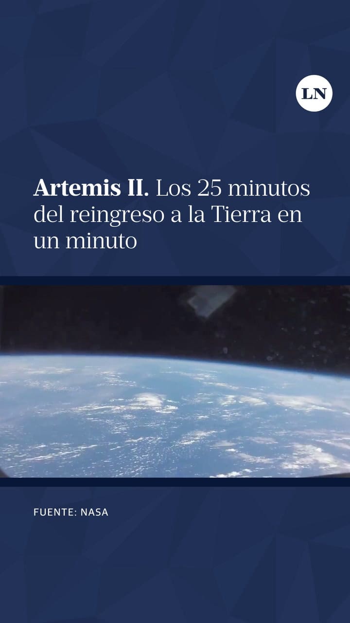 Artemis II: los 25 minutos del reingreso a la Tierra en un minuto