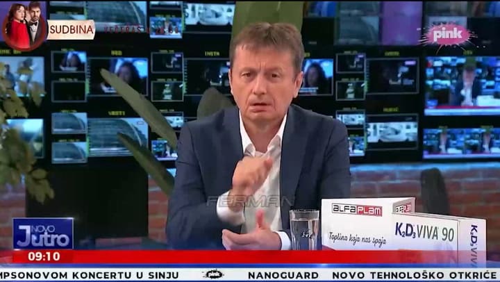 El ministro de Inversiones Públicas de Serbia, Darko Glišić, tuvo un ACV en vivo durante un programa matutino en un canal de televisión serbio