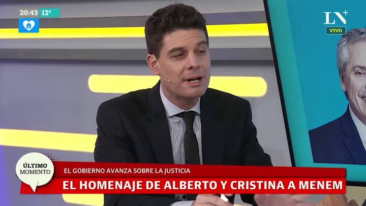 El homenaje de Alberto y Cristina a Menem