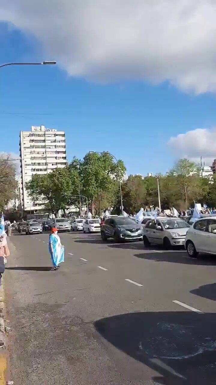 Manifestantes en La Plata
