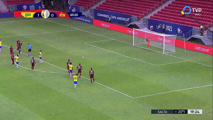 Penal y gol de Neymar para el 2 a 0 sobre Venezuela