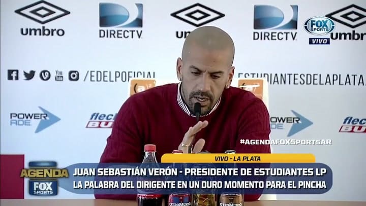 Juan Sebastián Verón dijo que le 'dan ganas de renunciar' a Estudiantes